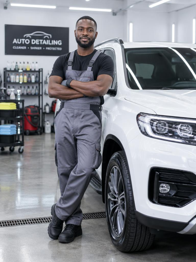 Technicien Splash devant un SUV